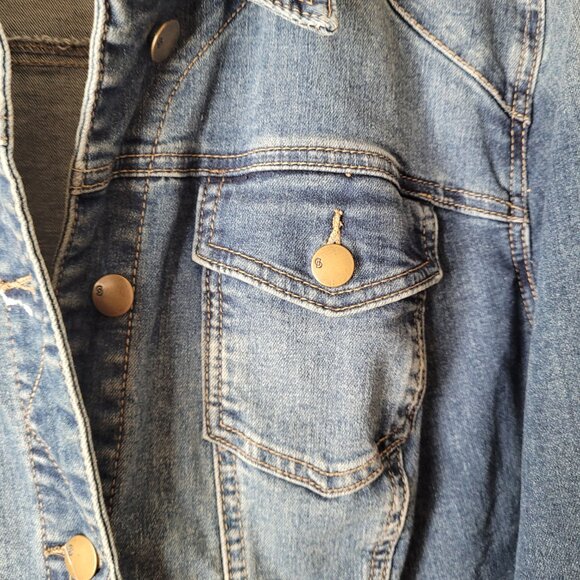 Dressbarn Medium Wash Jean Jacket - Picture 6 of 8